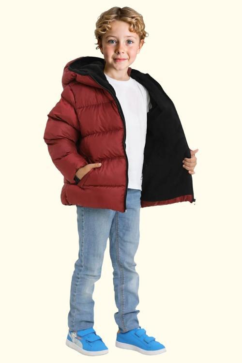 Spor Erkek Spor Çocuk Polarlı Kapüşonlu Su Geçirmez Rüzgara Dayanıklı Cepli Mont