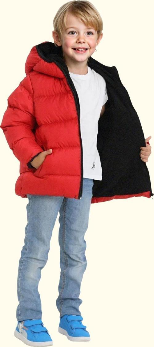Erkek Çocuk Polarlı Kapüşonlu Su Geçirmez Rüzgara Dayanıklı Şişme Kışlık Mont