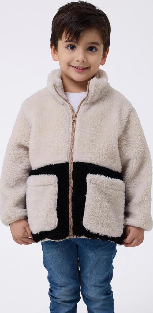 Erkek Çocuk Peluş Fermuarlı Welsoft Kışlık Mont