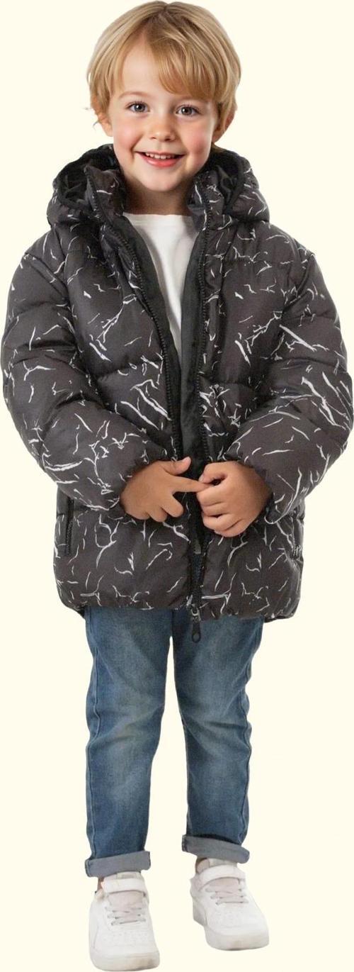 Erkek Çocuk Çıkabilir Kapüşonlu Su Ve Rüzgar Geçirmez Kışlık Şişme Mont & Kaban & Parka