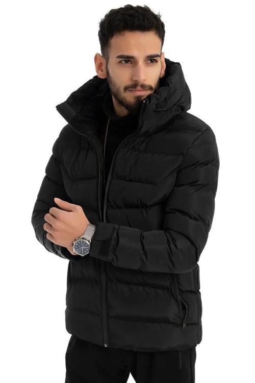 Spor Erkek Polarlı Kapüşonlu Su Geçirmez Rüzgara Dayanıklı Mont
