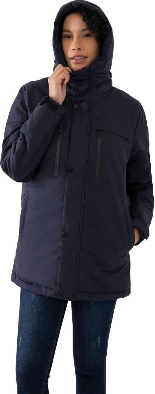 Spor Kadın Polarlı Su Ve Rüzgar Geçirmez Kapüşonlu Mont Kaban Parka