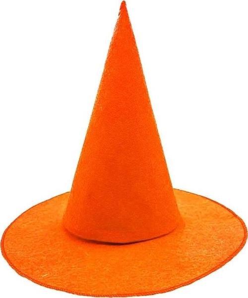 Nessiworld Turuncu Renk Keçe Cadı Şapkası Yetişkin Çocuk Uyumlu 35X38 cm