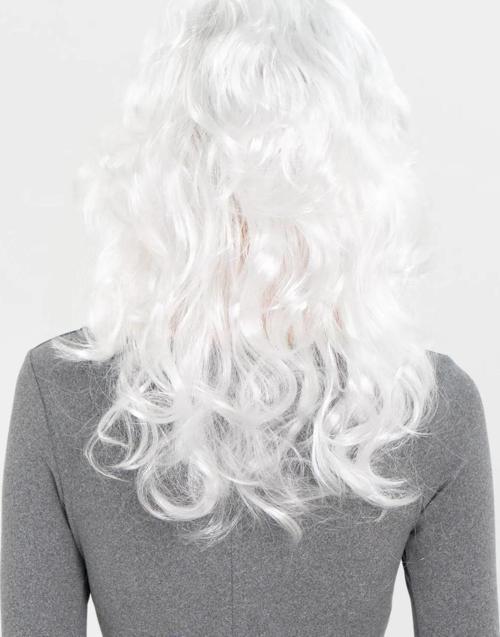 Nessiworld  Beyaz Renk Kahküllü Dalgalı Uzun Parti Peruğu