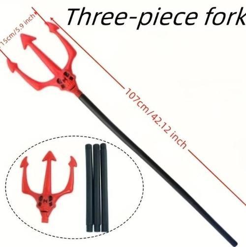Nessiworld  Kırmızı Renk Halloween Cadılar Bayramı Çatal 107 cm