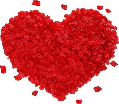 Kırmızı Renk Gül Yaprağı Şekilli Konfeti – 10 Paket 1000 Adet