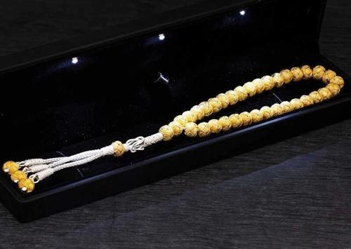 Gümüş Işıklı Kutulu Altın Kaplama Trabzon Kazaziye Tesbih