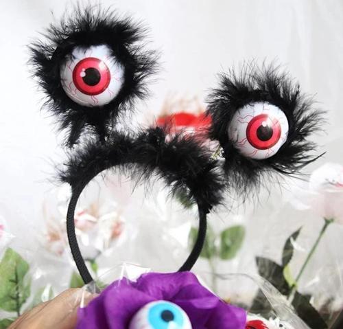 Nessiworld  Cadılar Bayramı Halloween Otrişli Sallanan Gözlü Parti Tacı