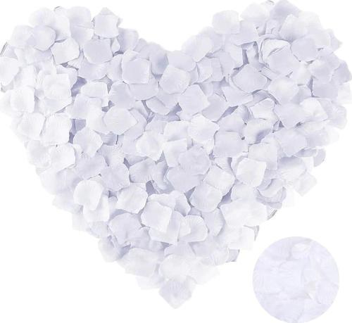 Beyaz Renk Gül Yaprağı Şekilli Konfeti 5 Paket 500 Adet