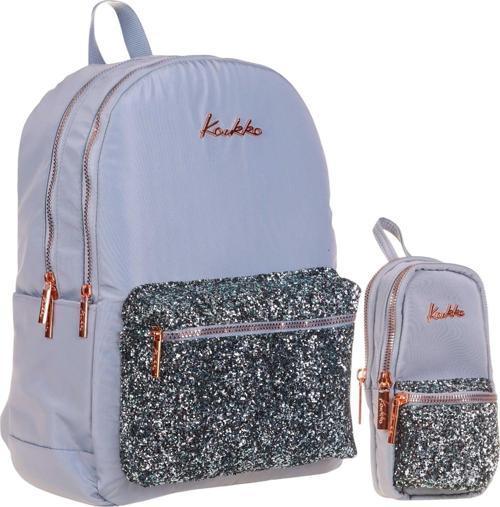 Bright Kız Çocuk Taşlı Mavi Okul Çantası ve Çanta Şekilli Kalemlik Seti