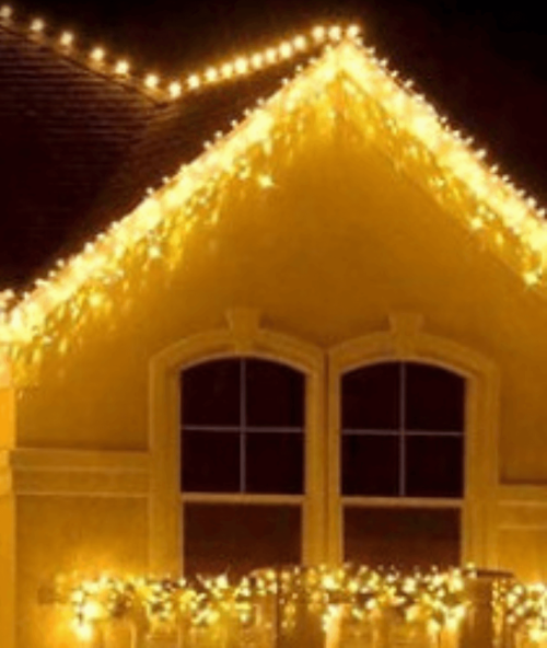 Büro Ev Ofis Dekoru için 4MT Farklı Boyutlu 16 Saçaklı Led Dekor Perde Işıklandırma