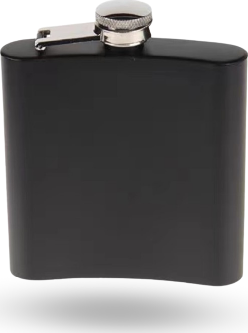 Büro Ev Ofis Hediyesi için 175ML Siyah Cep Tipi İçki Matarası