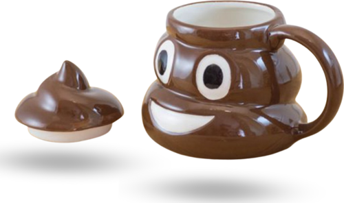 Büro Ev Ofis Hediyesi için 300ML Kaka Poo Emoji Figürlü Kupa Bardak
