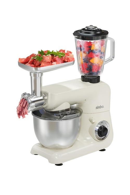 SMX-2775 Çok Amaçlı Mutfak Şefi Krem ( Hamur - Kıyma - Blender Makinesi )