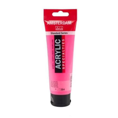 Amsterdam Akrilik Boya 120 ml. 384 Reflex Rose (Fosforlu)