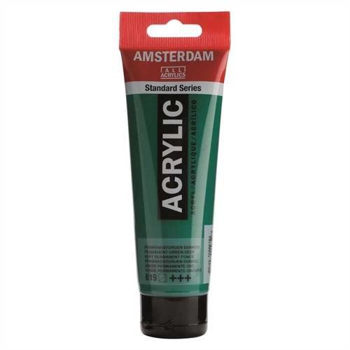 Amsterdam Akrilik Boya 120 ml. 619 Permanent Green Deep