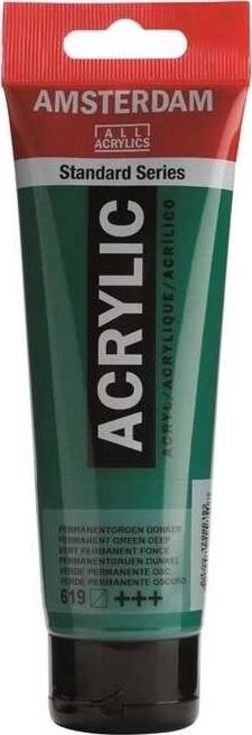 Amsterdam Akrilik Boya 120 ml. 619 Permanent Green Deep