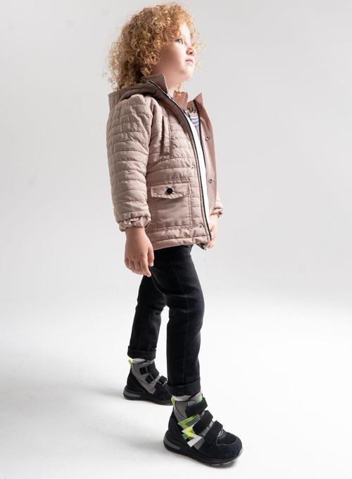 Erkek Çocuk Siyah Hakiki Deri Anatomik Günlük Bot