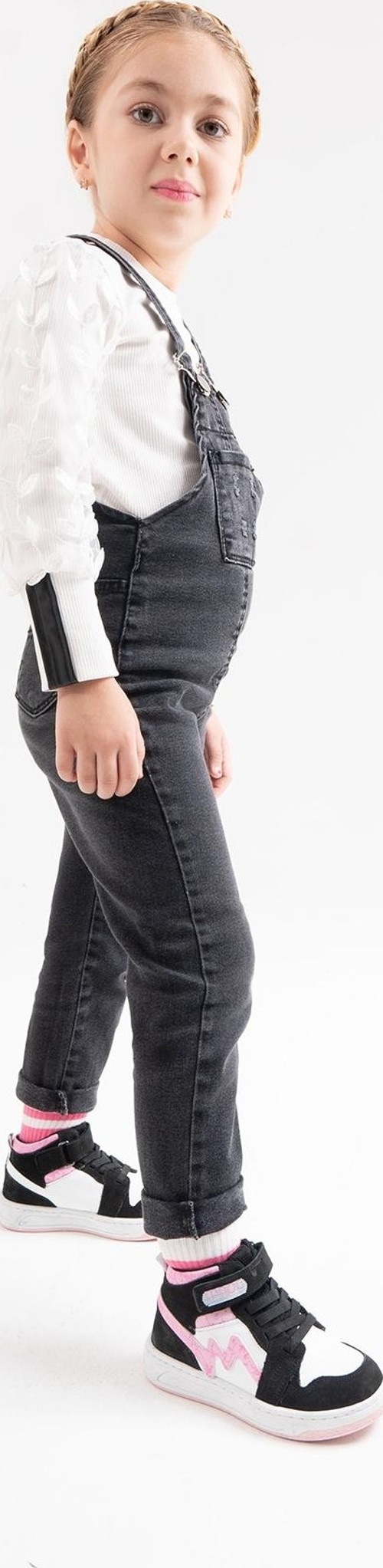 Unisex Çocuk Siyah-Pembe Hakiki Deri Anatomik Günlük Bot