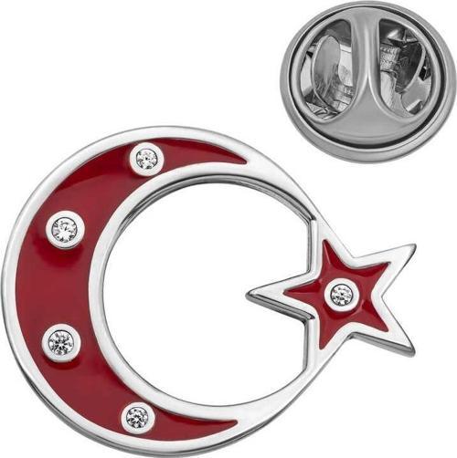 Gümüş Ay Yıldız Rozet