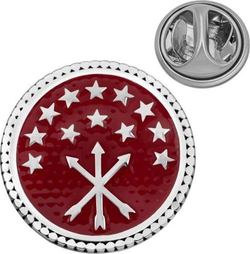 Gümüş Çerkes Bayrağı Rozet