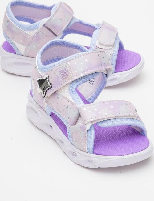 Kız Çocuk Mavi Işıklı Anatomik Hafif Günlük Sandalet