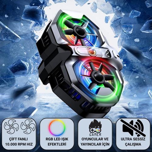 Çift Fanlı 10.000 RPM Soğutucu | RGB LED Işık Efektli | Ultra Sessiz Çalışma | Oyuncular & Yayıncılar İçin