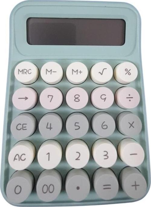 HM1823 8 HANE RENKLİ YUVARLAK TUŞLU PASTEL HESAP MAKİNESİ