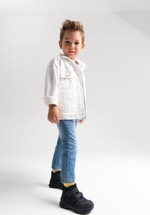 Erkek Çocuk Siyah Hakiki Deri Anatomik Günlük Bot