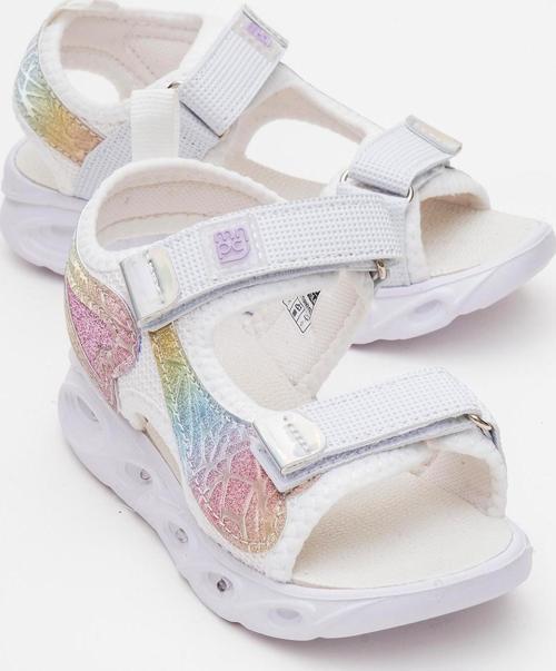 Kız Çocuk Beyaz Işıklı Anatomik Hafif Günlük Sandalet