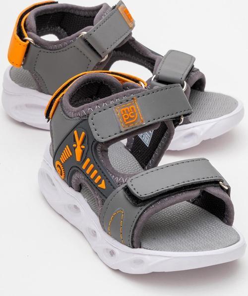 Erkek Çocuk Antrasit Işıklı Anatomik Hafif Günlük Sandalet