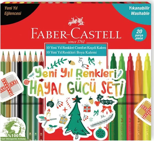 HAYAL GÜCÜ KURU BOYA+KEÇELİ KALEM SETİ PASTEL 20 RENK (5178000107)