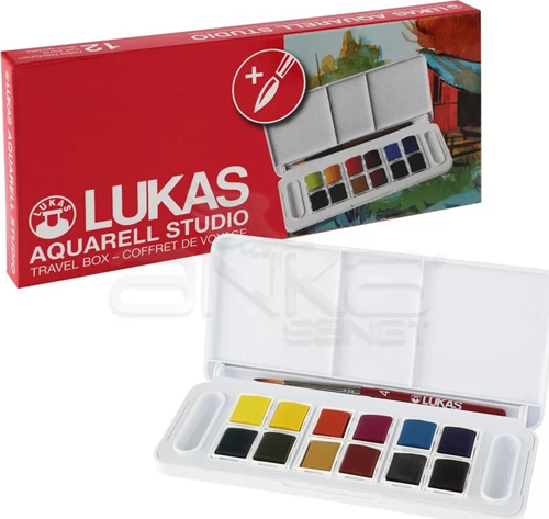 Sulu Boya Takımı Tablet 12 Renk
