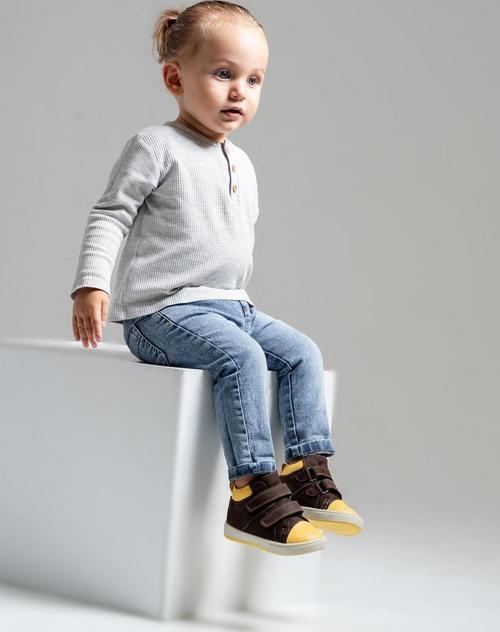 Erkek Çocuk Kahve Hakiki Deri Suya Dayanıklı Anatomik İlk Adım Bot