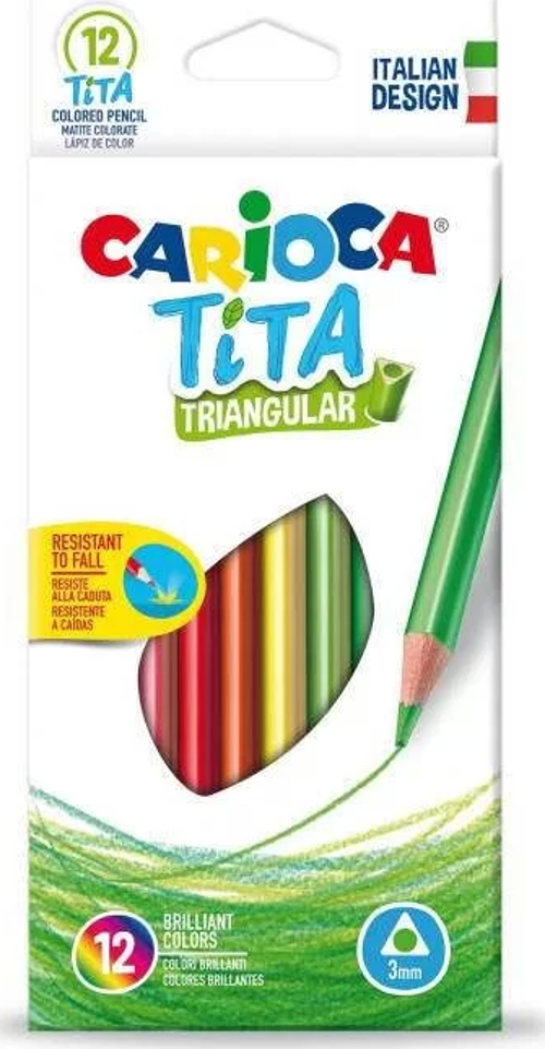 42786 TİTA ÜÇGEN KURU BOYA KALEMİ 12 RENK