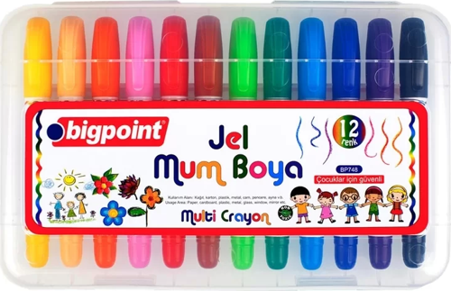 Multi Crayon Jel Mum Boya 12 Renk