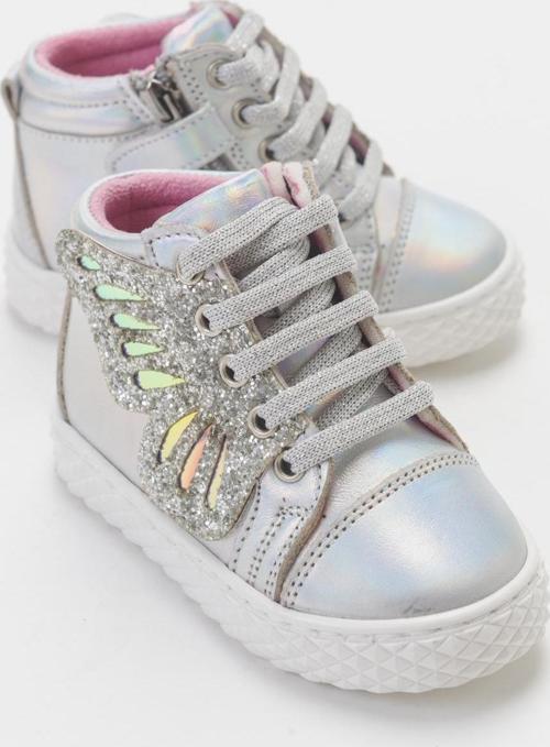 Kız Çocuk Gümüş Hakiki Deri Suya Dayanıklı Anatomik İlk Adım Bot