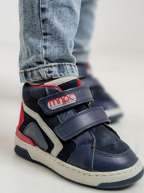 Erkek Çocuk Lacivert Hakiki Deri Suya Dayanıklı Günlük Bot