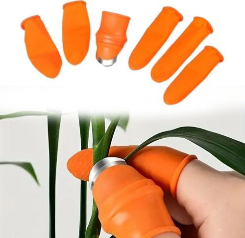 5 Parça Pratik Parmak Koruyucu 1 Parça Baş Parmak Bıçaklı Eldiven Sebze Meyve Soyucu Kesme Ayıklayıcı Silikon Set (5060)