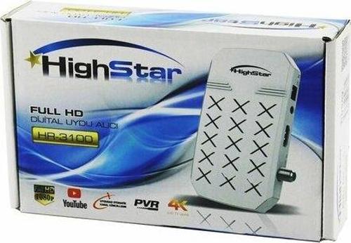 HİGHSTAR HR-3100 FULL HD DİJİTAL UYDU ALICISI 1080P - HDMI - WİFİ - AV - YOUTUBE - 4K UHD TV UYUMLU (5060)