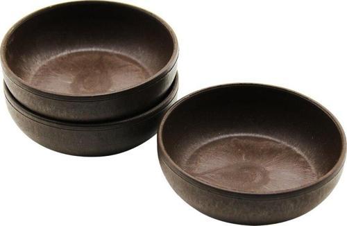 3PCS  NATUREL PLASTİK ÇEREZLİK  ÇAP: 10CM - DERİNLİK: 3CM (K246)