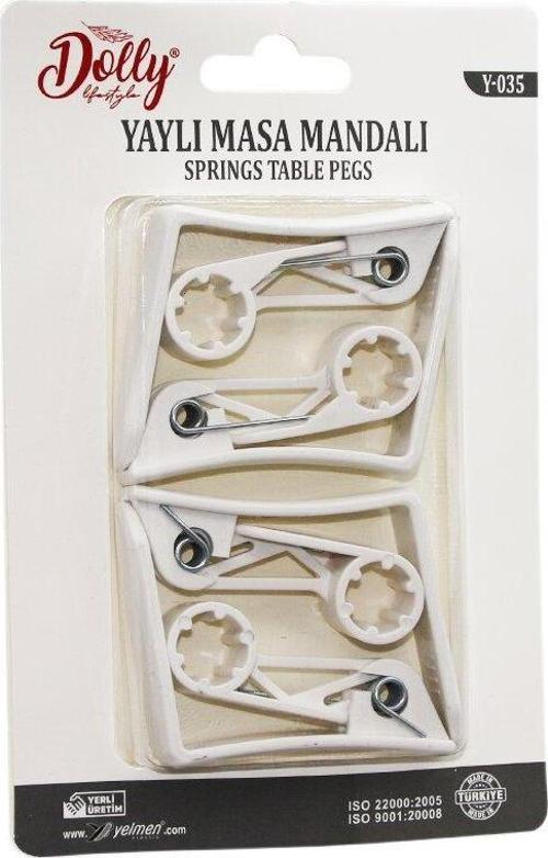 4 PARÇA PLASTİK - YAYLI MASA ÖRTÜSÜ MANDALI KISKACI (K246)