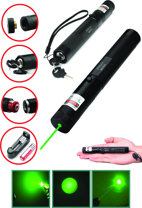 Şarjlı Yeşil Lazer Pointer 100 Mw