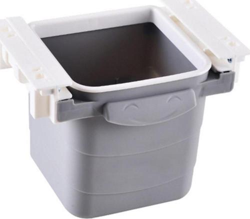 Mini Masa Çöp Kovası Plastik Tezgah Altı Geri Çekilebilir Yapışkanlı Görünmez Bölme Pratik