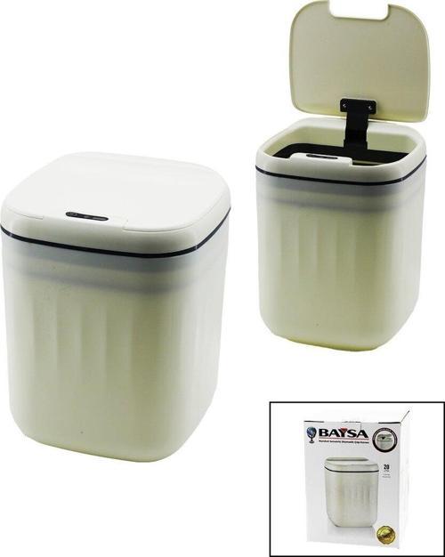 HAREKET SENSÖRLÜ=OTOMATİK AÇ-KAPA KAPAK - PİLLİ PLASTİK ÇÖP KOVASI 20LT (K246)