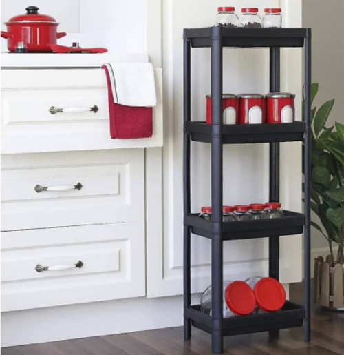 SİYAH DİKDÖRTGEN RAF ÜNİTESİ PLASTİK (81)