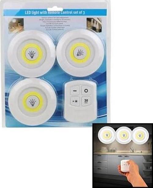 YUVARLAK 3 ADET  DOKUNMATİK - KUMANDALI LAMBA SETİ (81)