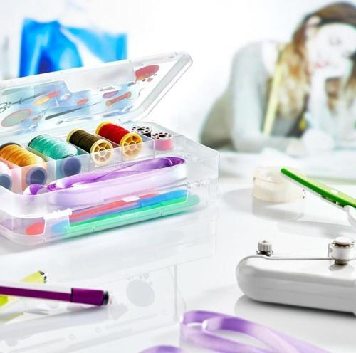 Çift Taraflı Bölmeli Hobi Dikiş Kutusu Ardunio Malzeme Kutusu (K246)