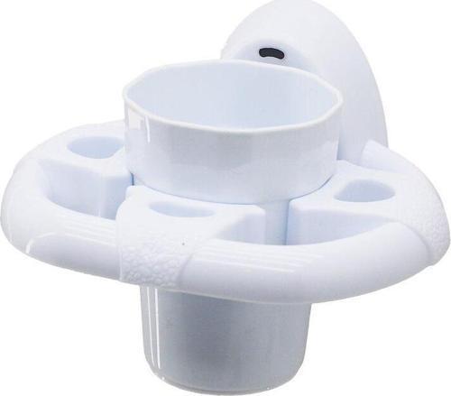 DİŞ FIRÇALIK  BEYAZ PLASTİK YAPIŞKANLI - DUVARA MONTE (K246)