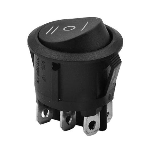 YUVARLAK ANAHTAR ON-OFF-ON 6P SİYAH (IC-134-6) (K246)